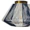 Hello Honey® Navy & White Flush Mount Ceiling Light with Woven Paper Rope Shade